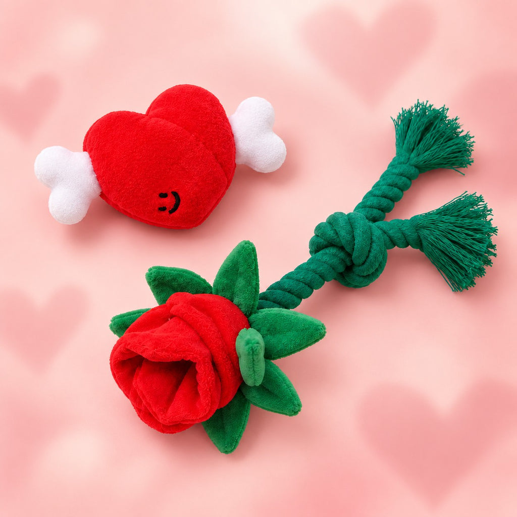 Valentine Snuffle Duo — Heart & Rose