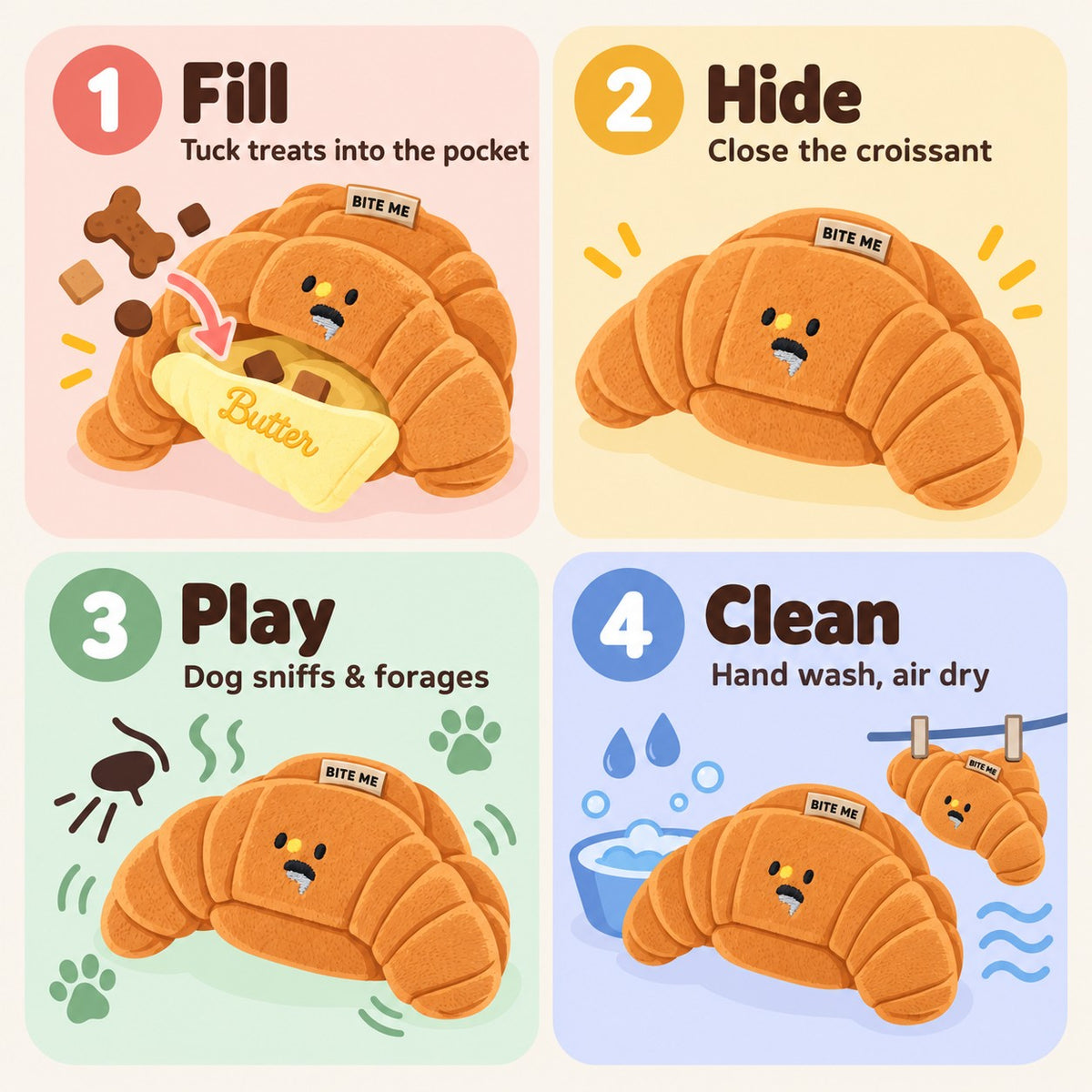 Butter Croissant Snuffle Plush