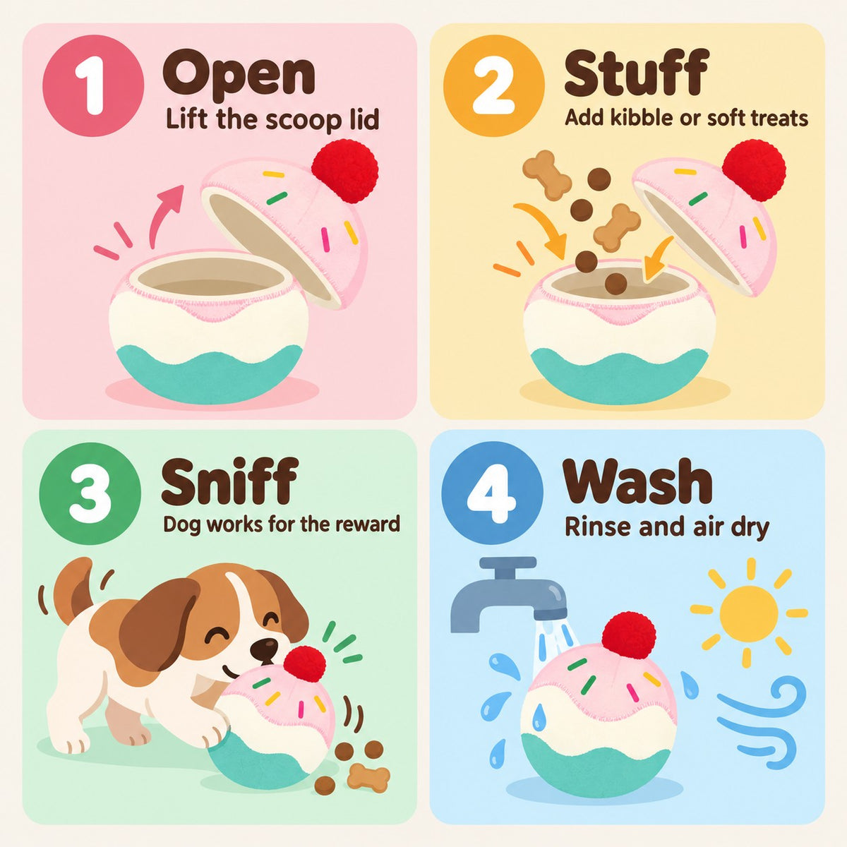 Ice Cream Snuffle Plush