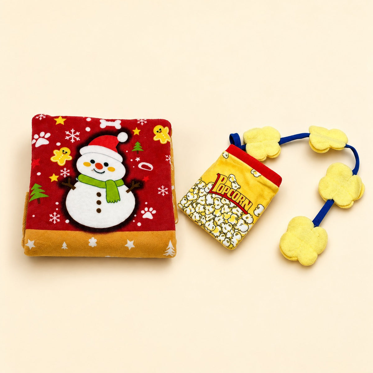 Holiday Snuffle Duo — Storybook & Popcorn Pouch